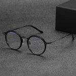 Evelyn Retro Round Titanium Acetate Glasses